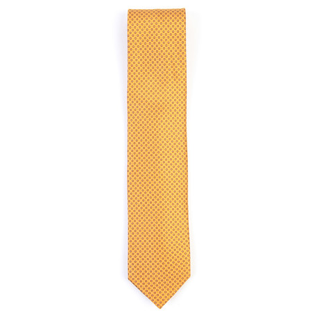 Mordecai Geo Pattern Tie // Orange