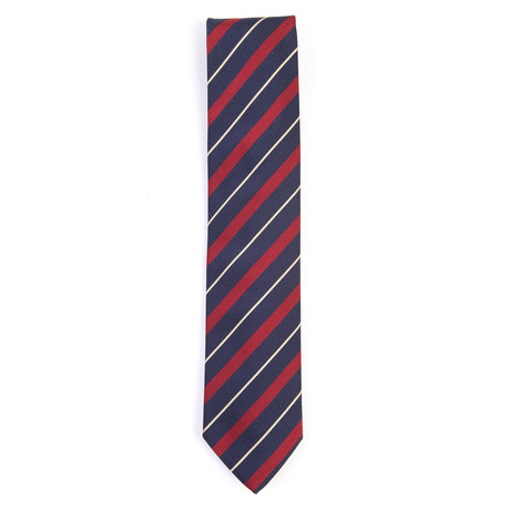 William Multi-Stripe Tie // Blue