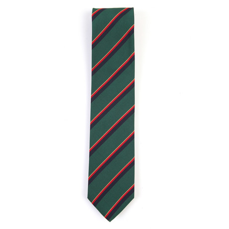 Alyn Shadow Stripe Tie // Green