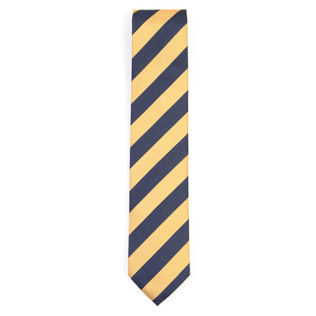 Cedric Wide Stripe Tie // Yellow