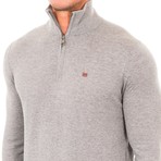 Casual Collar Sweater // Grey (S)