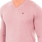 Classic V-Neck Sweater // Maroon (XL)