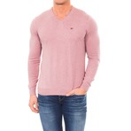 Classic V-Neck Sweater // Maroon (XL)