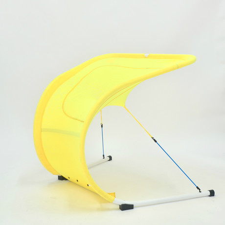 Suzak Chair // White Frame // Yellow Cover (Medium)