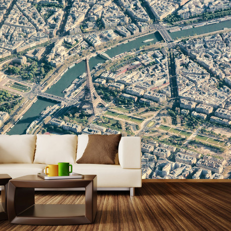 Paris From Above (4 Panels // 93" Width)