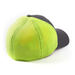 Gametime Stretch Fit Hat // Steel Grey + Electric Lime