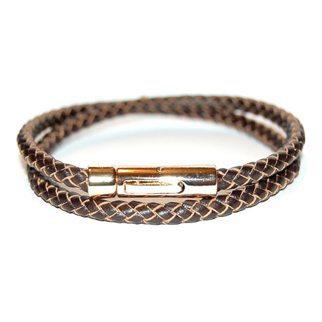 Leather Bracelet // Brown (Length: 6.5”)