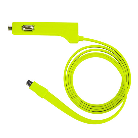 RIBBN Car Charger // Green (Micro USB)