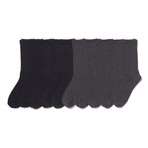 Crew Sock // Black + Grey // Pack of 10