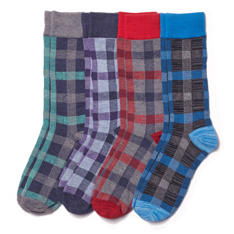 Plaid Sock // Multi // Pack of 4