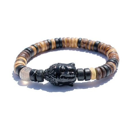 Buddha Bracelet // Rondelle Bead bracelet (Length: 7”)