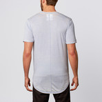 Burney Long Line T-Shirt // Sky (M)