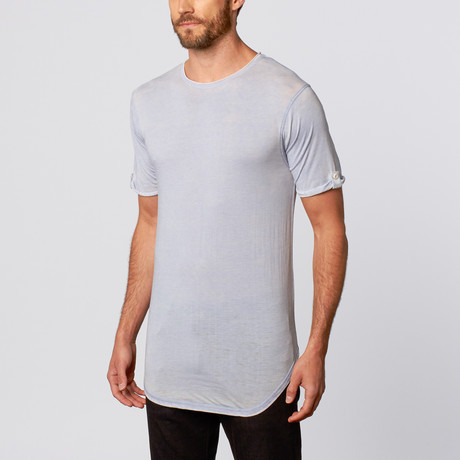 Burney Long Line T-Shirt // Sky (S)