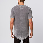 Burney Long Line T-Shirt // Light Grey (XL)