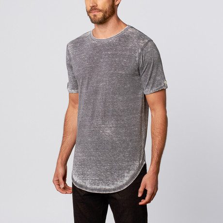 Burney Long Line T-Shirt // Light Grey (S)