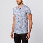 Soul Star // Paisley Short-Sleeve Shirt // Blue (M)