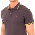 Short-Sleeve Double Polo // Anthracite (L)