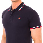 Short-Sleeve Double Polo // Marine (3XL)