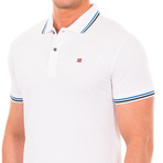 Short-Sleeve Double Polo // White (L)