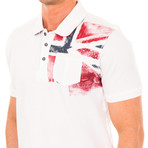 Short-Sleeve Printed Polo // White (M)