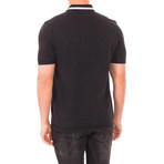 Short-Sleeve Contrast Collar Polo // Black (3XL)