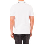 Short-Sleeve Contrast Collar Polo // White (S)