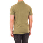 Short-Sleeve Patch Polo // Khaki (XL)