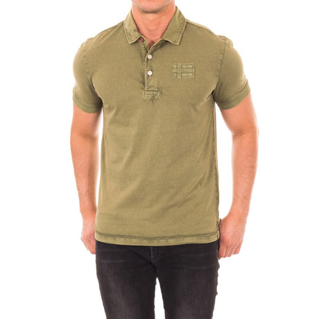 Short-Sleeve Patch Polo // Khaki (S)