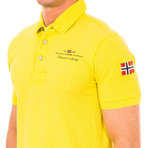 Short-Sleeve Patch Embroidery Polo // Yellow (2XL)