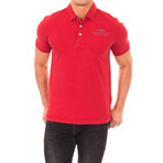 Short-Sleeve Patch Embroidery Polo // Red (S)