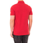 Short-Sleeve Patch Embroidery Polo // Red (S)