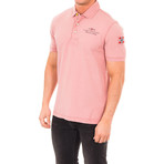 Short-Sleeve Patch Embroidery Polo // Pale pink (S)