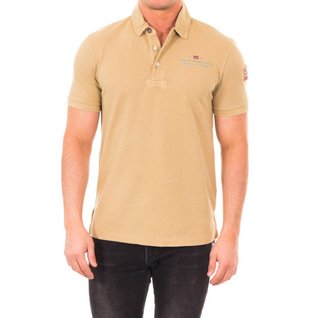 Short-Sleeve Patch Embroidery Polo // Sand (S)