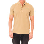 Short-Sleeve Patch Embroidery Polo // Sand (S)