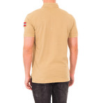 Short-Sleeve Patch Embroidery Polo // Sand (S)