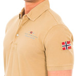 Short-Sleeve Patch Embroidery Polo // Sand (S)