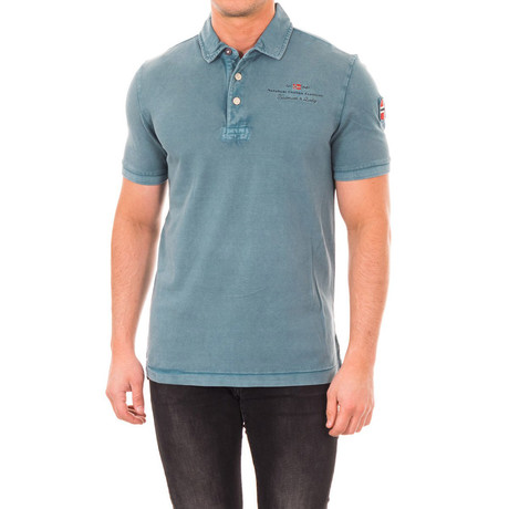 Napapijiri // Short-Sleeve Patch Embroidery Polo // Sea Green (S)