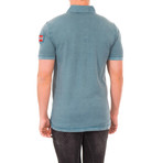 Napapijiri // Short-Sleeve Patch Embroidery Polo // Sea Green (3XL)