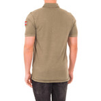 Short-Sleeve Patch Embroidery Polo // Khaki (XL)