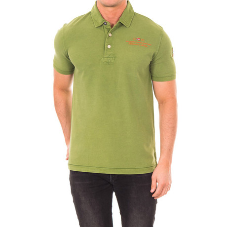 Short-Sleeve Patch Embroidery Polo // Green (S)