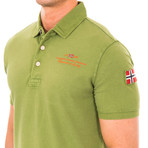 Short-Sleeve Patch Embroidery Polo // Green (M)