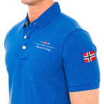 Short-Sleeve Patch Embroidery Polo // Cobalt (2XL)