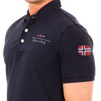 Short-Sleeve Patch Embroidery Polo // Marine (3XL)