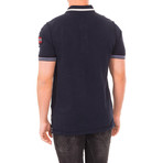 Short-Sleeve Contrast Polo // Marine (L)