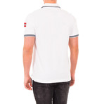 Short-Sleeve Contrast Polo // White (M)