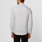 Plaid Long-Sleeve Shirt // Blue + White Stripe (XL)