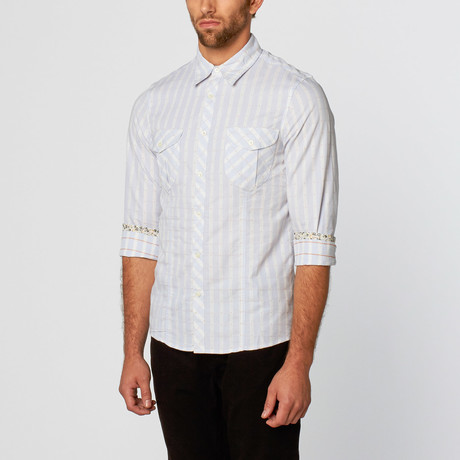 Long-Sleeve Shirt // Light Blue Stripe (S)