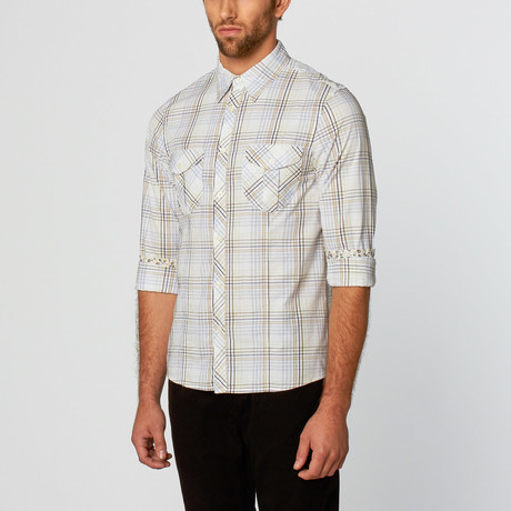 Long-Sleeve Shirt // Green + Blue Stripe (S)