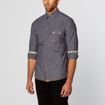 Mosley Chambray Long-Sleeve Shirt // Blue (M)