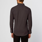 Mini Houndstooth Long-Sleeve Shirt // Black (S)